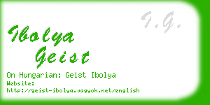 ibolya geist business card